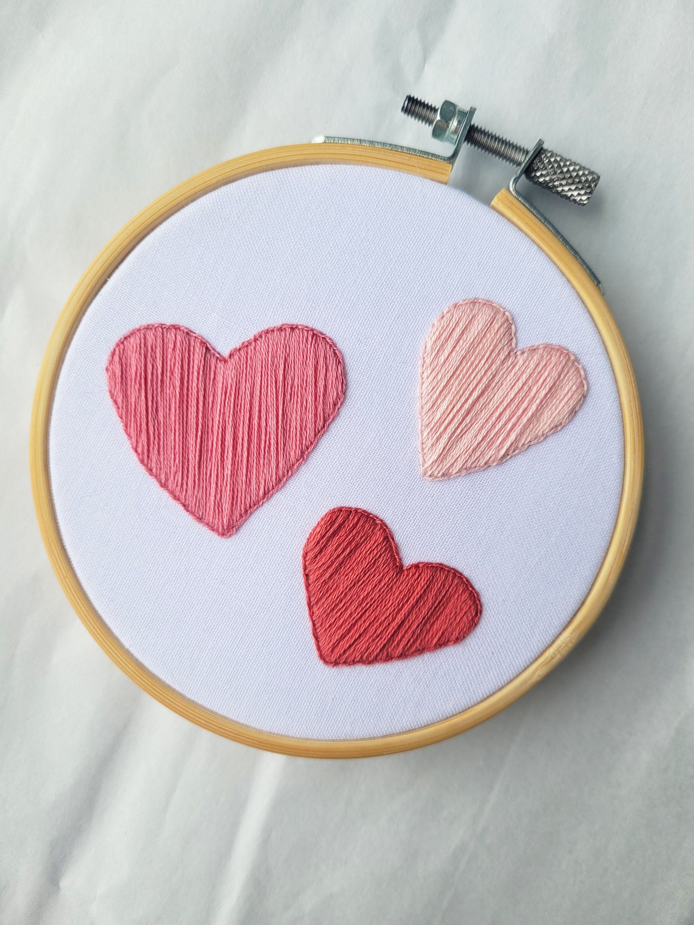 Handmade Valentine's Day Heart Embroidery Hoop Art, 4" Wall Decor - Etsy UK