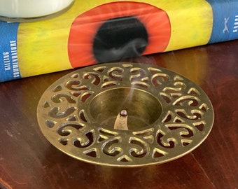 Vintage Brass Tea Light Holder. Incense