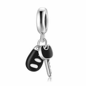 Wow Schmuck Charms Anhänger 925 Sterling Silber Charms Armband Charm Schlüssel Auto kompatibel Pandora Geschenkidee für Freundin Damen. Schlüssel Auto