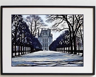 Louvre Museum, Paris, France Print | Travel Printable Wall Art | Digital Download