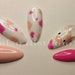 Hand painted caedyn cow nails| cow nails | pink kawaii cow print nails | salon quality | squish 