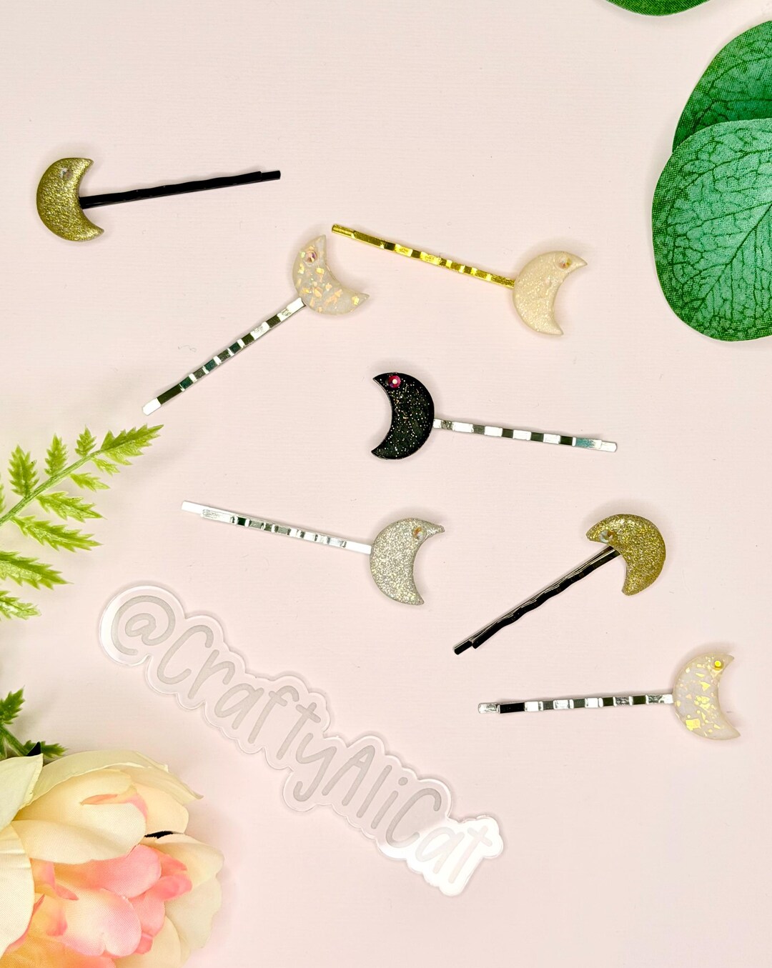 Crescent Hawk Pin Crescent Moon Bobby Pins - Etsy