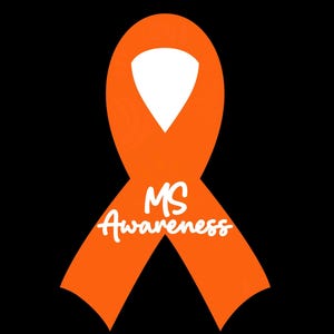 MS Awareness Ribbon Sticker, Multiple Sclerosis, laptop sticker, glossy sticker, tablet sticker, ribbon sticker, disease sticker, glossy