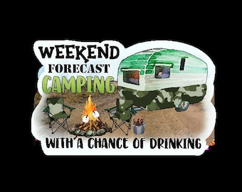 Camping Sticker, laptop sticker, camping sticker, camper life, tablet sticker, camping life, love to camp, camping stickers