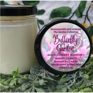 Butterfly Garden Scented Soy Candle, Garden Collection candles and Wax Melts, melts for tart warmer, scented wax melts, phthalate free