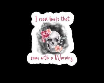 Pegatina "Dame todas las advertencias de activación", libros románticos, coleccionista de libros, pegatina para tableta, pegatina para teléfono móvil, pegatina para portátil, romance amoroso