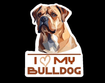 I Love My Dog Breed Sticker, laptop sticker, die cut sticker, animal sticker, planner sticker, love dogs sticker, animal, fur baby