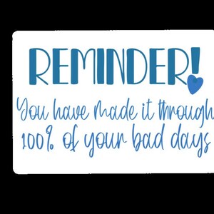 Reminder Mental Health Stickers, tablet sticker, laptop sticker, calendar sticker, planner sticker, positive quote sticker