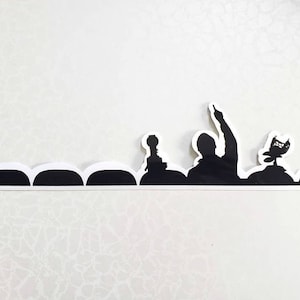 Adhesivo con silueta de Mystery Science Theater, portátil, adhesivo MST3K, Rifftrax, adhesivo con silueta de Mystery Science Theater 3000