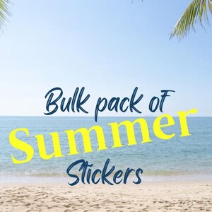 Summer Bulk Sticker Pack, laptop sticker, summer sticker, planner sticker, tablet sticker, calendar sticker, summer lover, beach stickers