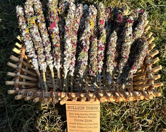 Mullein Torch, Witch’s Torch, Hag Torch, Fire Ritual, Full Moon Ritual, Outdoor Wedding, Canadian Seller, Fast shipping