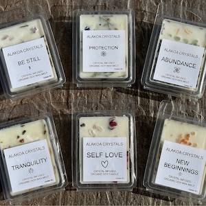 Crystal Infused Soy Wax Melts: Intention Setting, Energy Infused