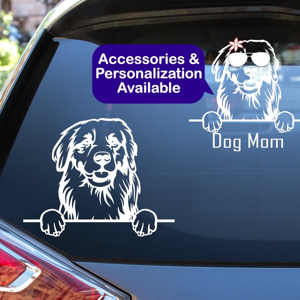 Golden Retriever Car Decal Sticker / Personalized Golden Retriever Vinyl Dog Decal Sticker / Dog Laptop Cup Water Bottle Sticker