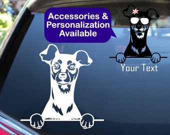 Miniature Pinscher Car Decal Sticker / Personalized Miniature Pinscher Vinyl Dog Decal Sticker / Dog Laptop Cup Water Bottle Sticker