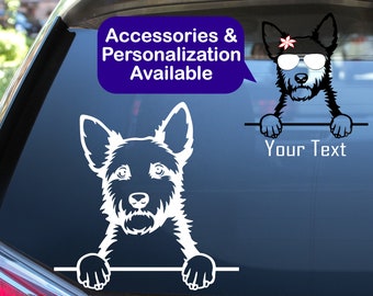 Australian Terrier Car Decal Sticker / Personalized Australian Terrier Vinyl Dog Decal Sticker / Dog Laptop Cup Water Bottle Sticker