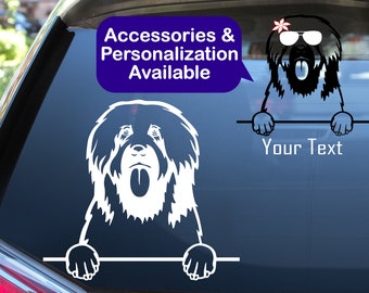 Briards Car Decal Sticker / Personalized Briards Vinyl Dog Decal Sticker / Dog Laptop Cup Water Bottle Sticker