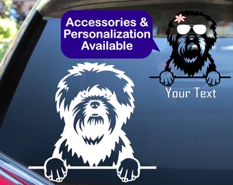 Affenpinschers Car Decal Sticker / Personalized Monkey Terrier Vinyl Dog Decal Sticker / Dog Laptop Cup Water Bottle Sticker