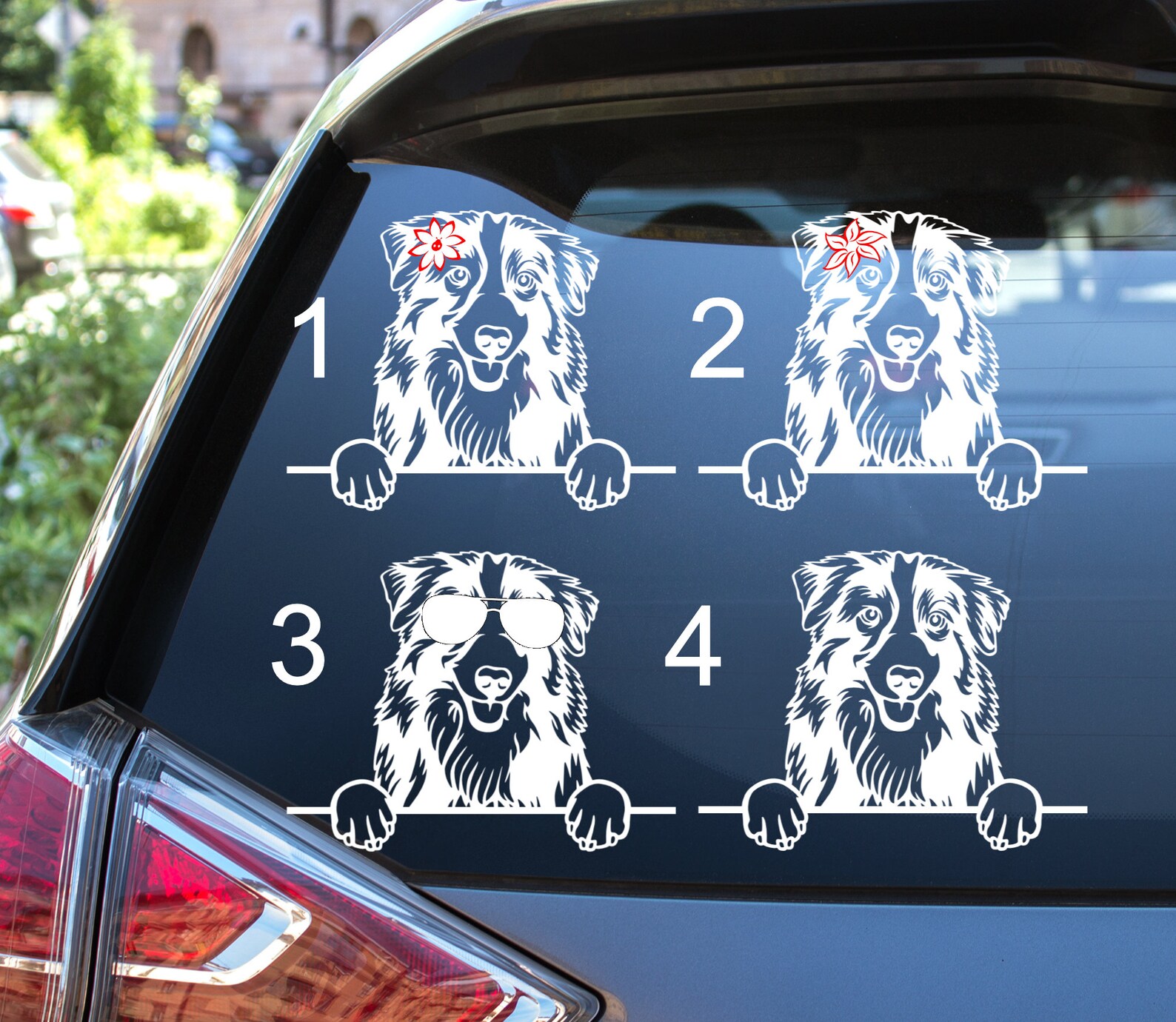 Australian Shepherd Car Decal Sticker / Personalized Vinyl Dog Etsy