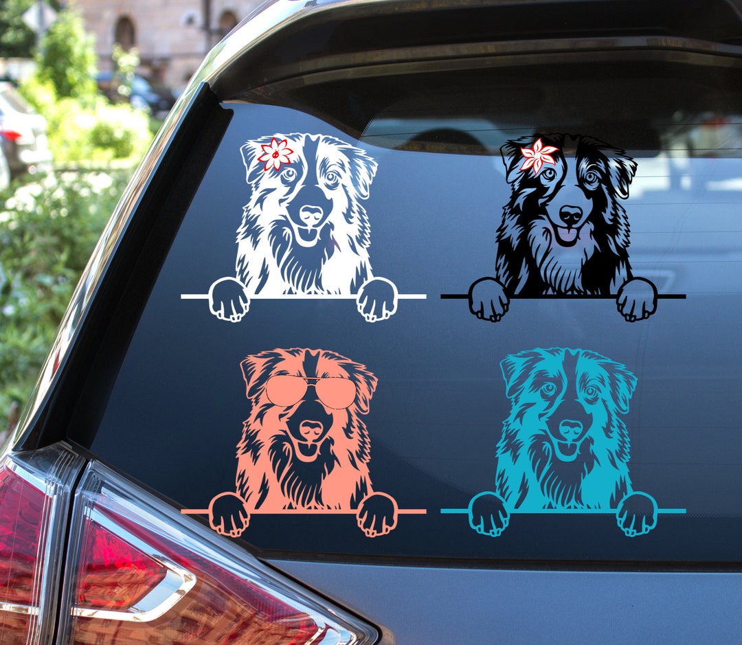 Australian Shepherd Car Decal Sticker / Personalized Vinyl Dog Etsy