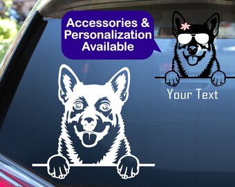 Swedish Vallhund Car Decal Sticker / Personalized Swedish Vallhund Vinyl Dog Decal Sticker / Dog Laptop Cup Water Bottle Sticker