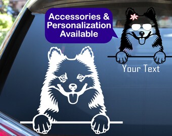 Icelandic Sheepdogs Car Decal Sticker / Personalized Icelandic Sheepdogs Vinyl Dog Decal Sticker / Dog Laptop Cup Water Bottle Sticker