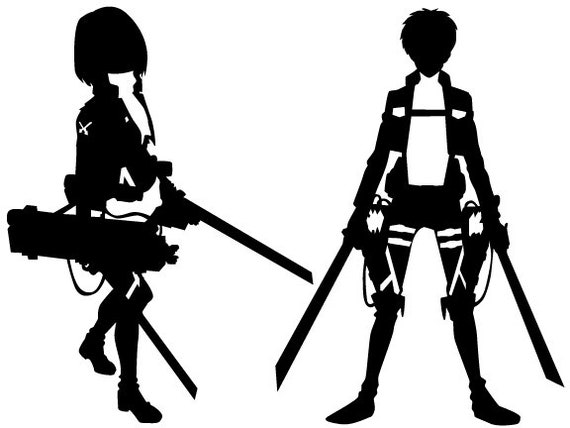 Attack On Titan Shingeki No Kyojin Eren And Mikasa Svg Ai Etsy Ireland