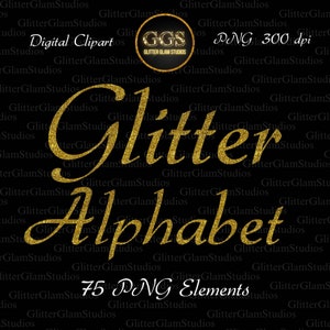 Gold Glitter letters and numbers, digital clipart, Gold letters, Alphabet clip art gold, glitter, Glitter Letters, Pngs,Commercial use