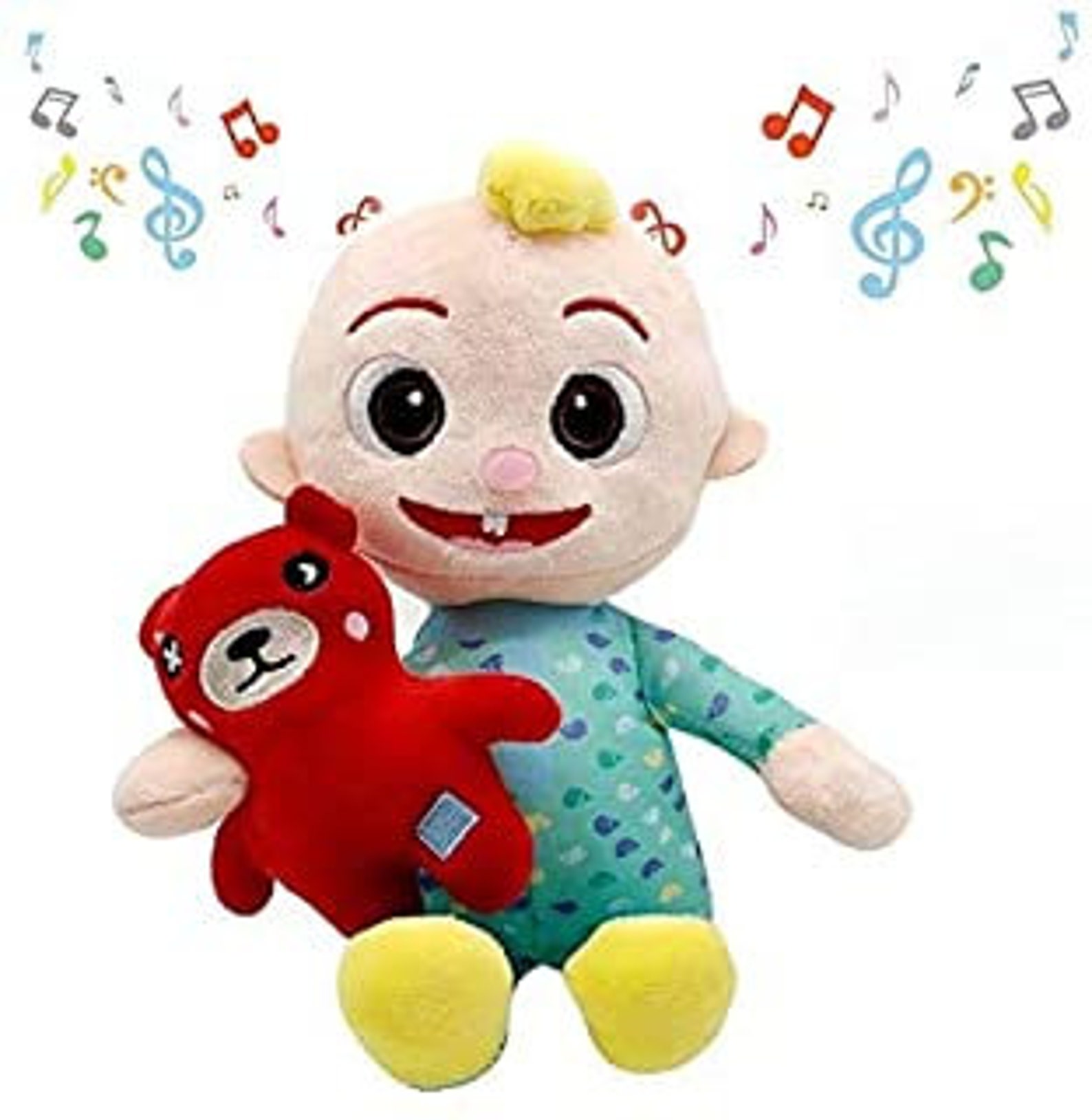 Cocomelon Jj Plush Doll Cocomelon Musical Bedtime With Bear Jj Etsy