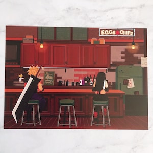 Final Fantasy 7 Remake - Cloud x Tifa 7&quot;x5&quot; Art Print