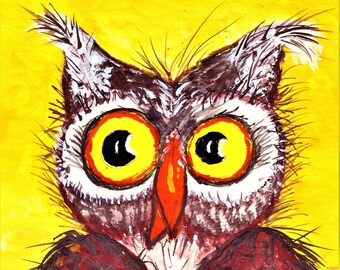 Owl Giclee Watercolor Print