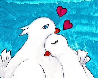 Love Dove Giclee Watercolor Print