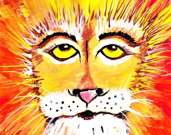 Lion Giclee Watercolor Print