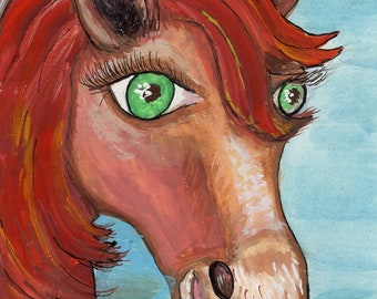 Horse Giclee Watercolor Print