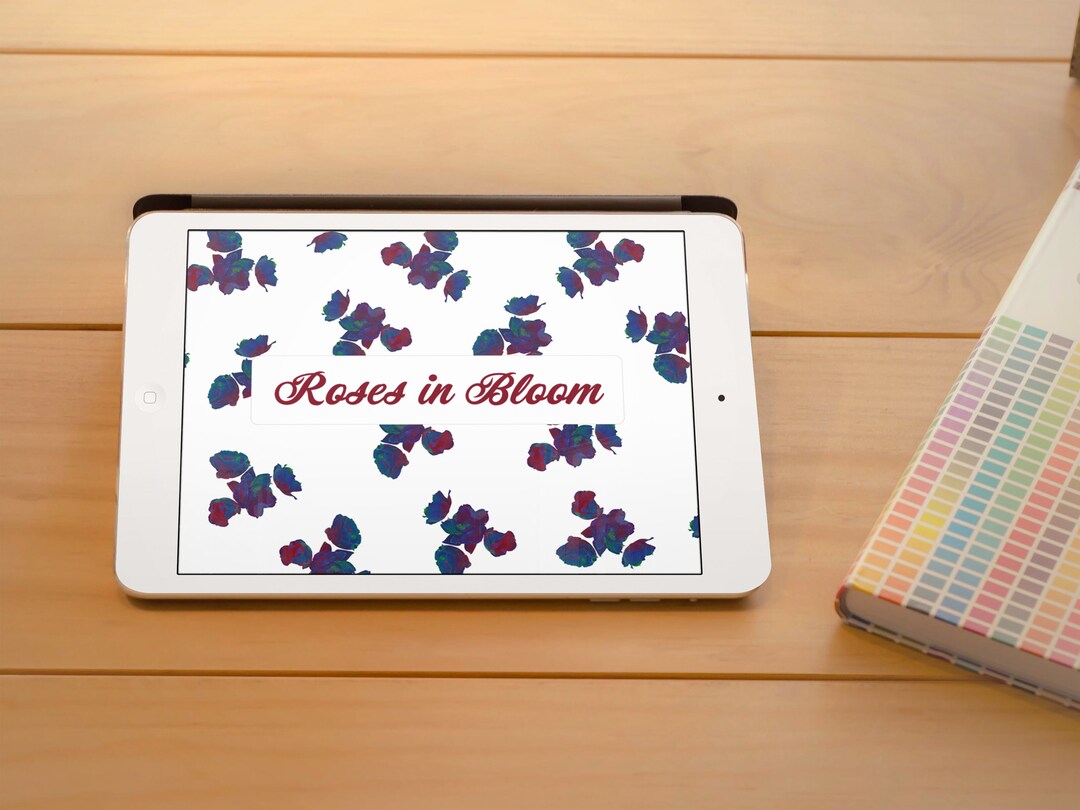 Solarized Roses Pattern Digital Print - Etsy