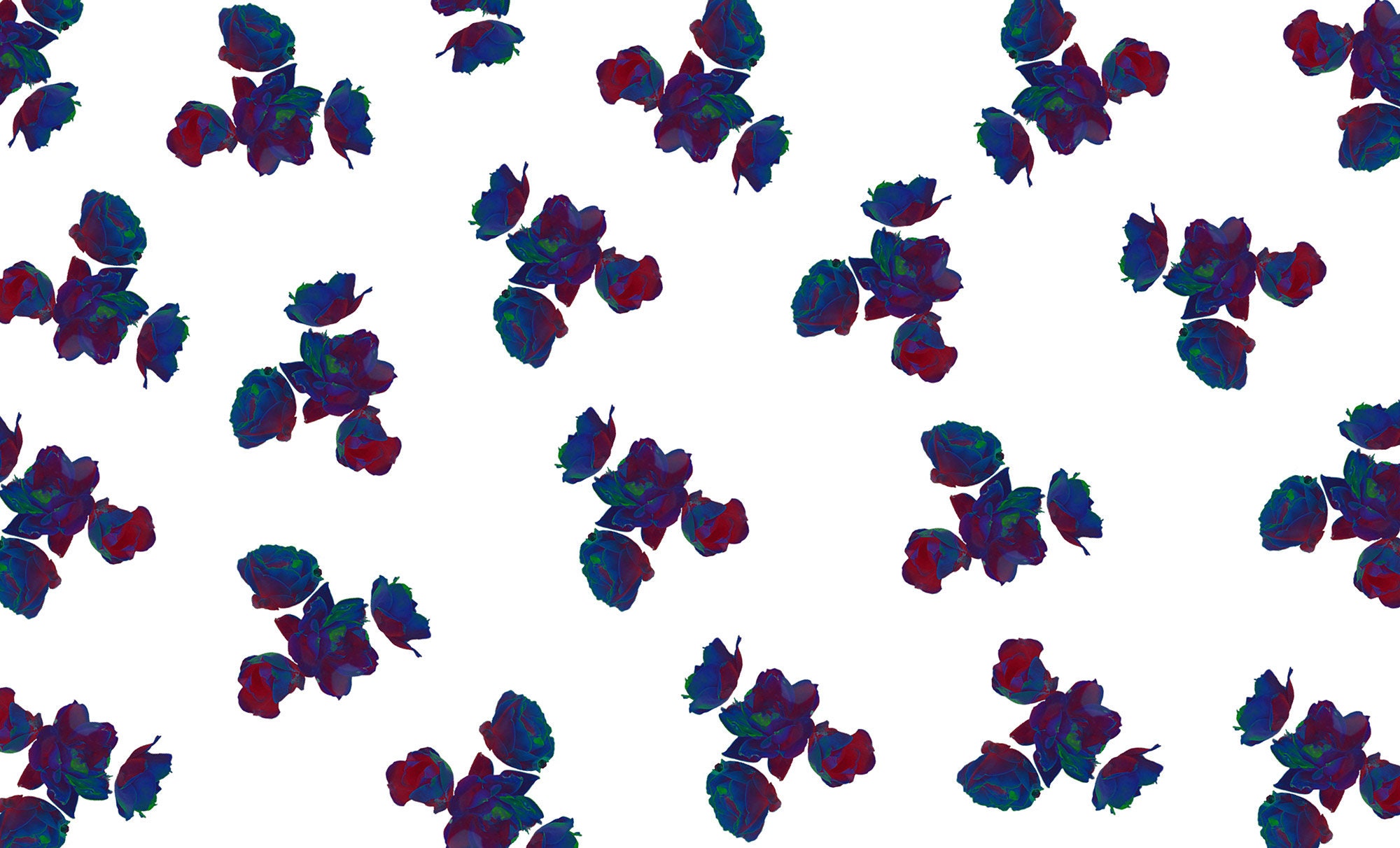Solarized Roses Pattern Digital Print - Etsy