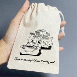 Set of 10/20/Disney Cars favour Bag, McQueen And Friends Bag, Character favor Bag, Disney Cars Merch, Kids favor Bag, Gifts For Disney Fans