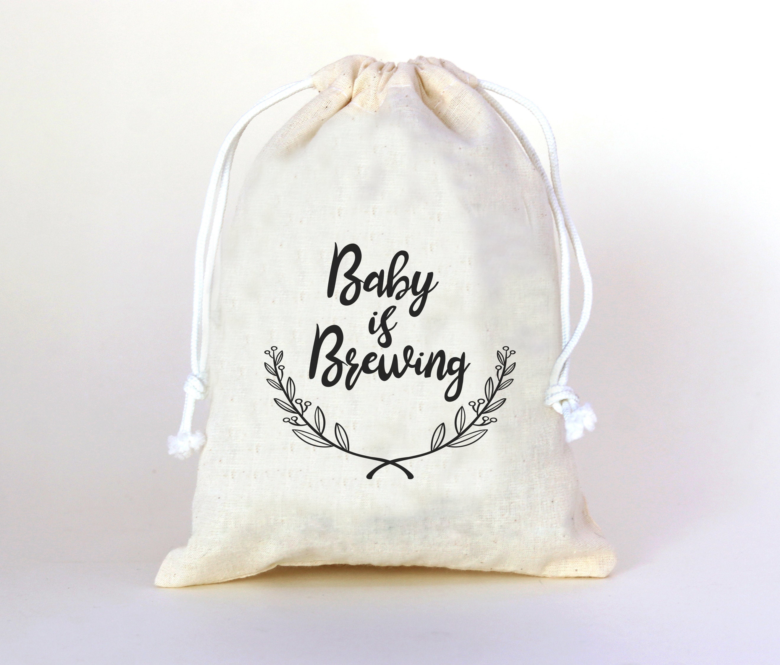 Set of 20 Baby Shower Favor Bags Baby is Brewing Favor Etsy