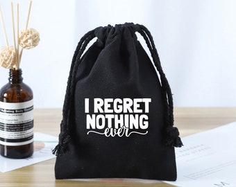 Set of 10/20/30 I REGRET NOTHING bag | hangover kit | bachelorette kit | evjf | bachelorette tote | recovery kit | regret nothing bag |