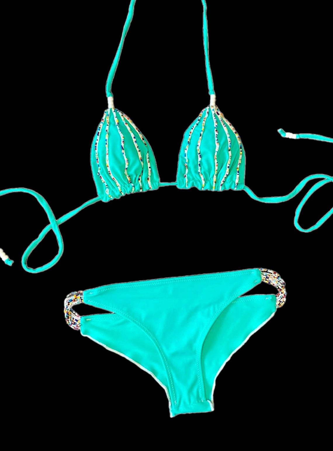 Beaded Bikini, Xsmall Etsy