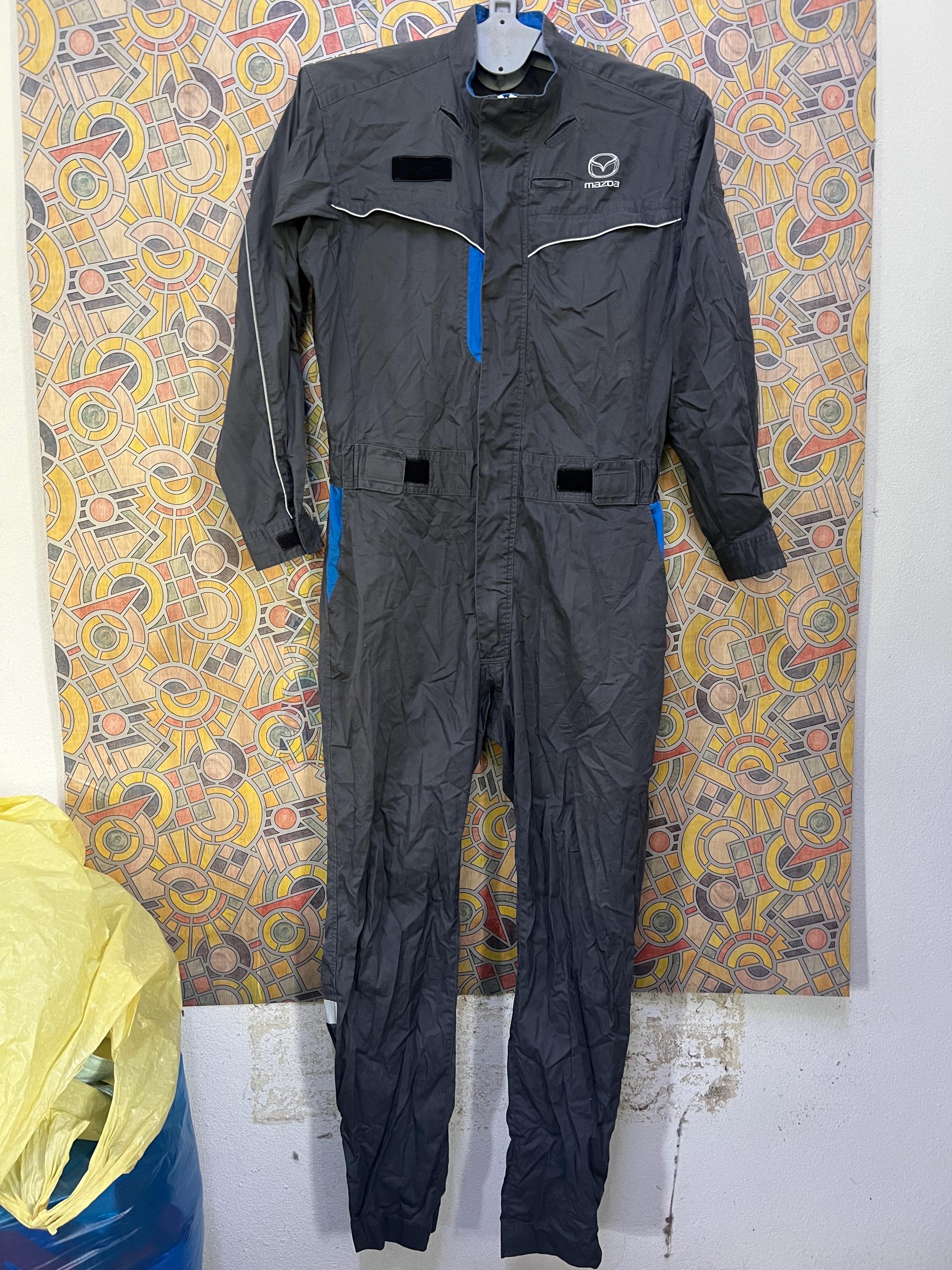 Vintage MAZDA Racing Overall Coverall Jumpsuit Mechanic Garage