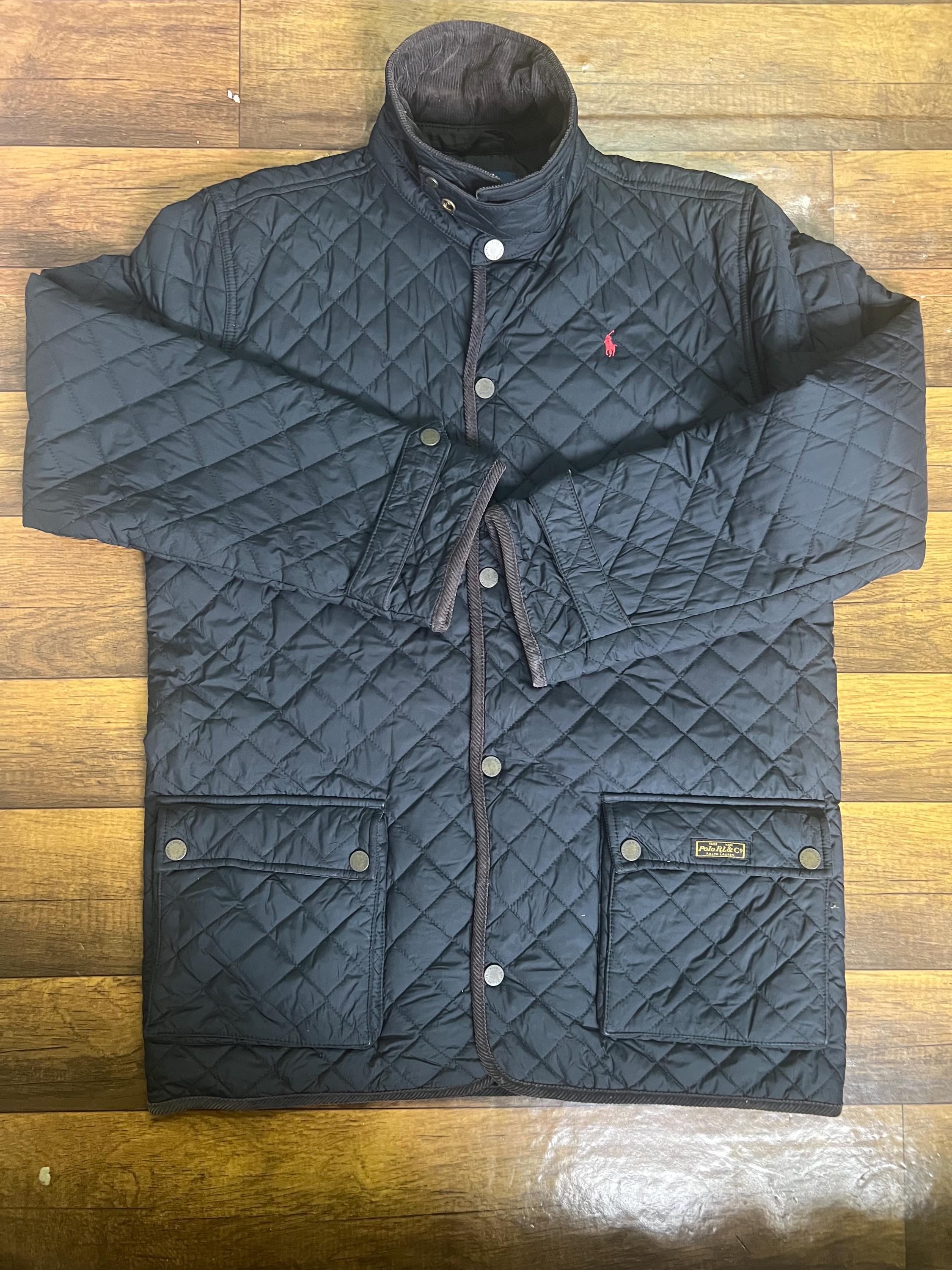 Polo Ralph Lauren Harrington Jacket Mens Navy Blue Vintage Polo