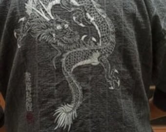 Vintage kimono dragon Japanese traditional
