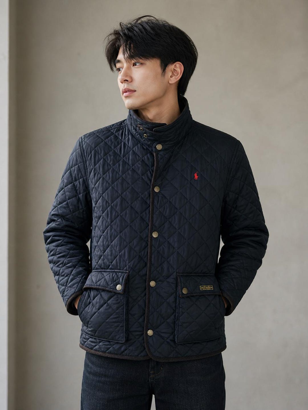 T*U様 Polo Ralph Lauren 紺　ハリントンジャケット　L ★G Polo Ralph Lauren Harrington Jacket Mens Navy Blue Vintage Polo