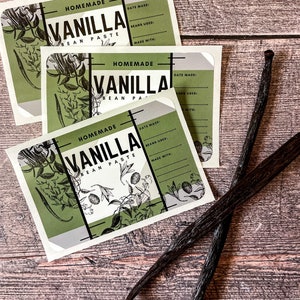 Vanilla Bean Paste Label for Homemade Vanilla Paste