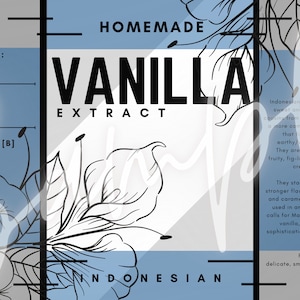 Homemade Vanilla Extract Labels for Indonesian Beans - DIGITAL FILE
