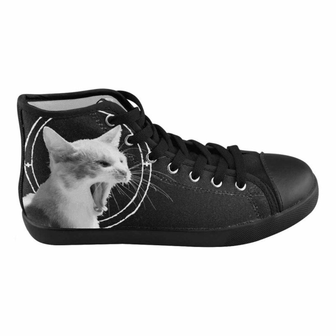 CAT HIGH TOP Women Canvas Shoes Cat Sneakers Punk Shoes Etsy