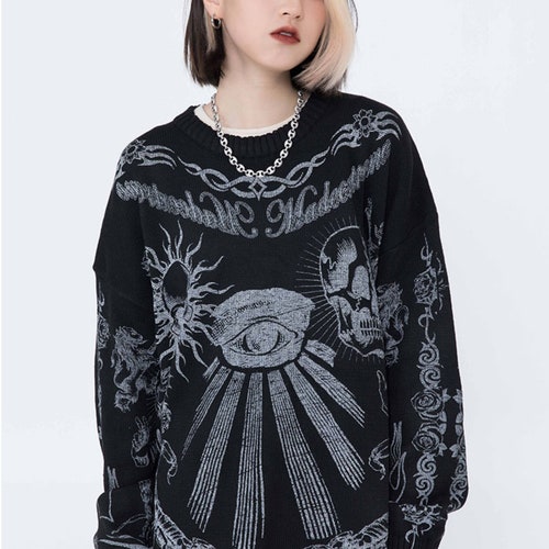 OVERSIZE KNITTED PULLOVER Gothic 