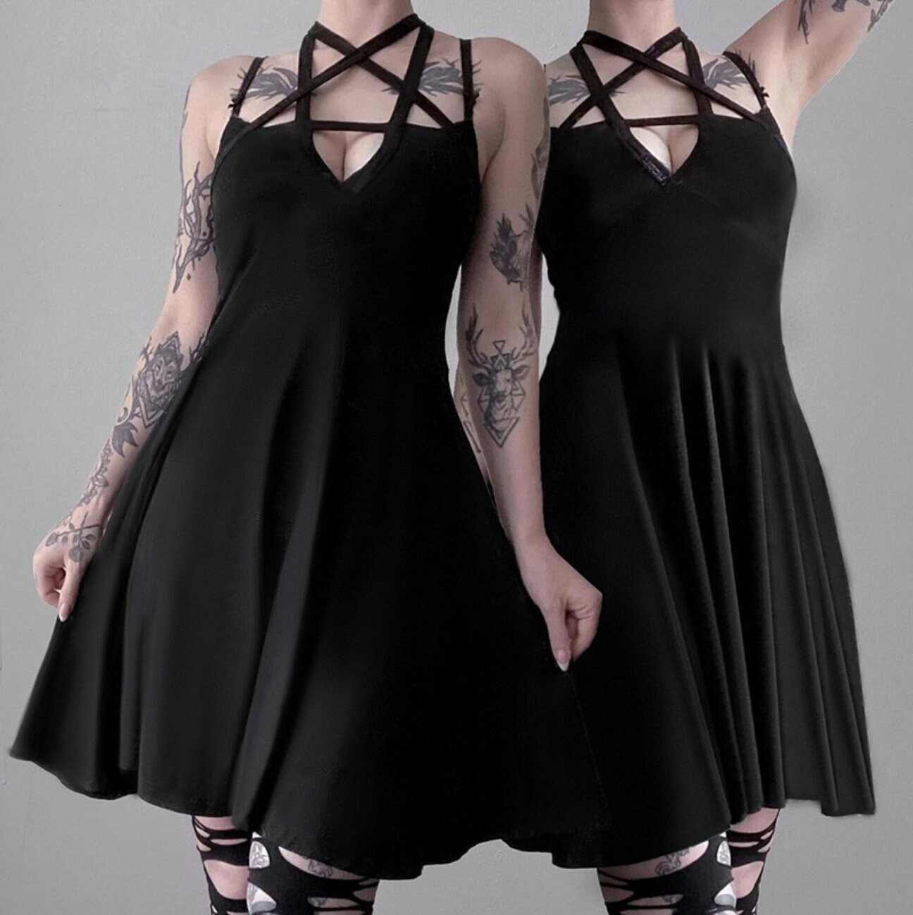 black emo dresses