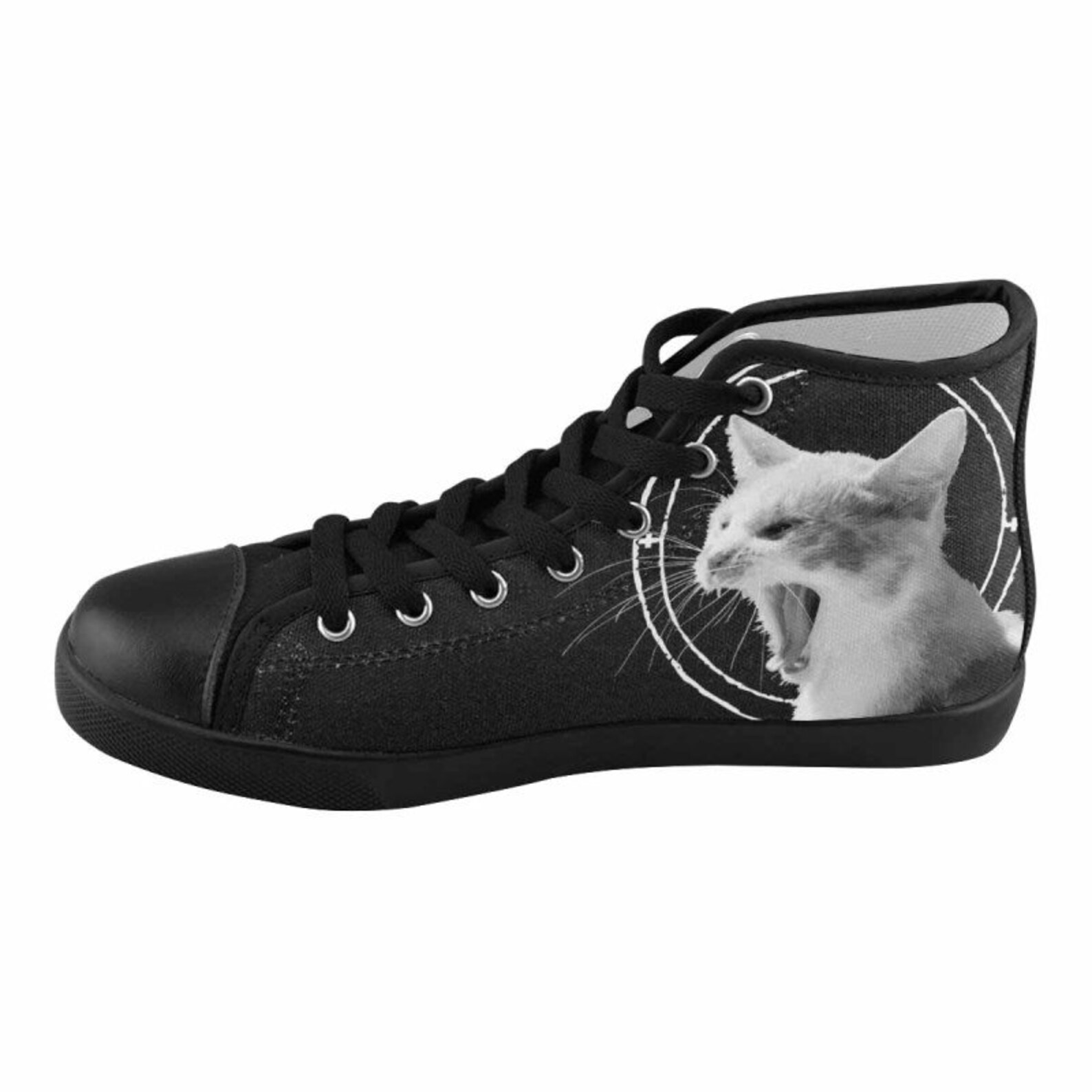 CAT HIGH TOP Women Canvas Shoes Cat Sneakers Punk Shoes Etsy