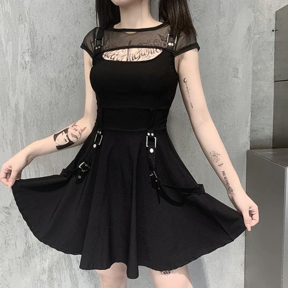 HOLLOW-OUT DRESS - Gothic Dress - Halloween Dress - Punk Dress - Witchy Dress - Party Dress